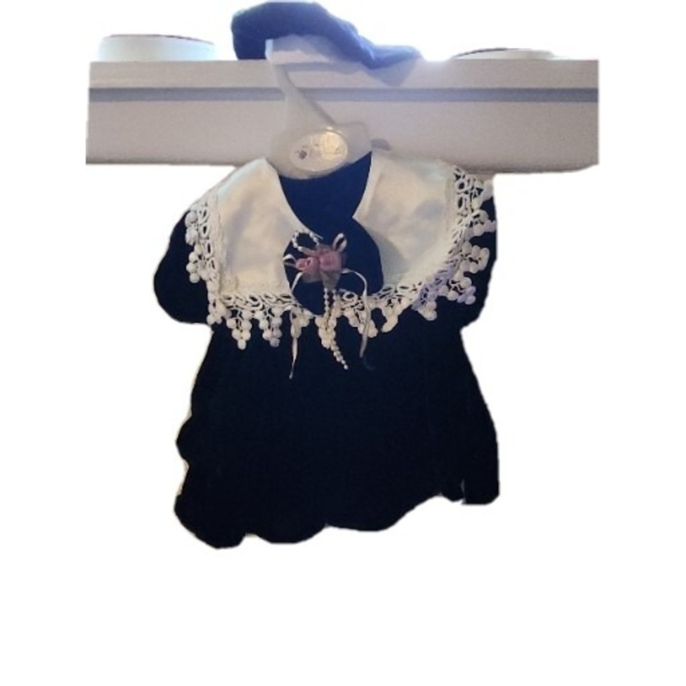 My Way Babies Doll Clothing Dress Hat Undies Velveteen Geppeddo